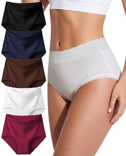 Women's High-Waisted Cotton Briefs