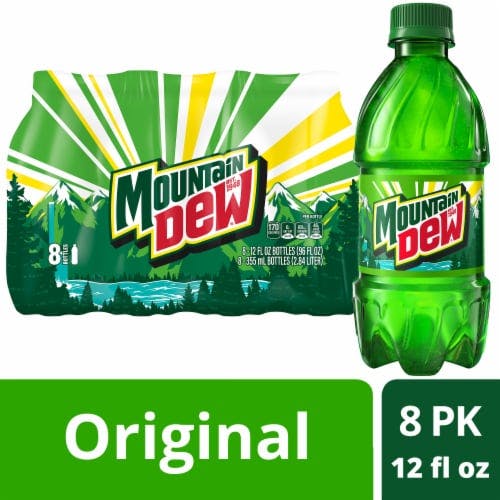 4 Mountain Dew Soda Bottles