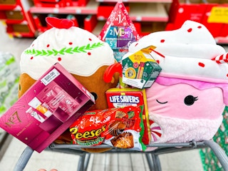 shopping cart with seasonal items