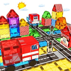 Magnetic Tiles Road Car Set