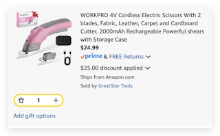 WORKPRO 4V Cordless Electric Scissors