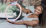 woman using pilates equipment