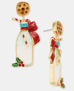 Pavé & Imitation Pearl Drop Earrings