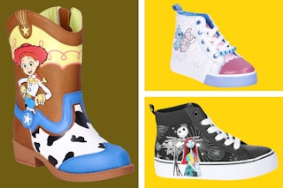 Kids' character shoes (Disney themes): Toy Story, Stitch, Nightmare Before Christmas