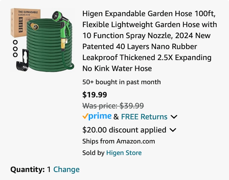 Amazon Expandable Garden Hose 2024