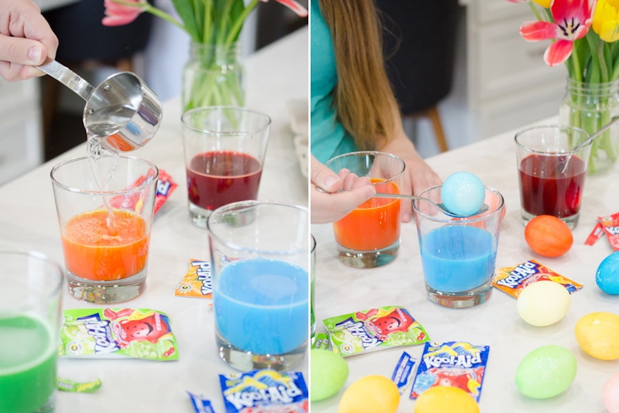 Dye eggs with Kool-Aid.