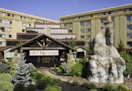 A Great Wolf Lodge entrance.