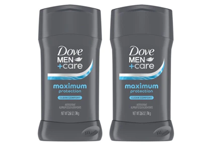 2 Dove Men+Care Antiperspirant Sticks