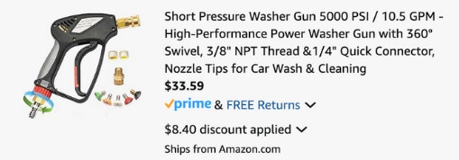 Pressure Washer Gun cart 052125