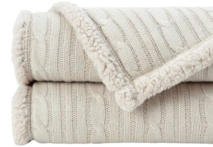 Cable Knit Throw Blanket