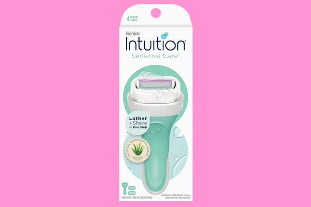 Schick Intuition Sensitive Care Razor, as Low as $4.57 on Amazon card image