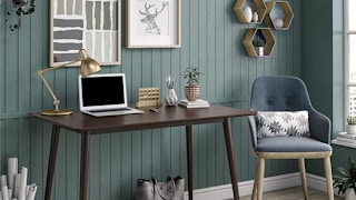 A Novogratz Brittany Walnut Desk in an office