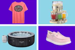 shirt drink maker hot tub shoe stock images collage