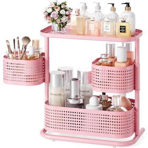 Rotating Bathroom Counter Organizer