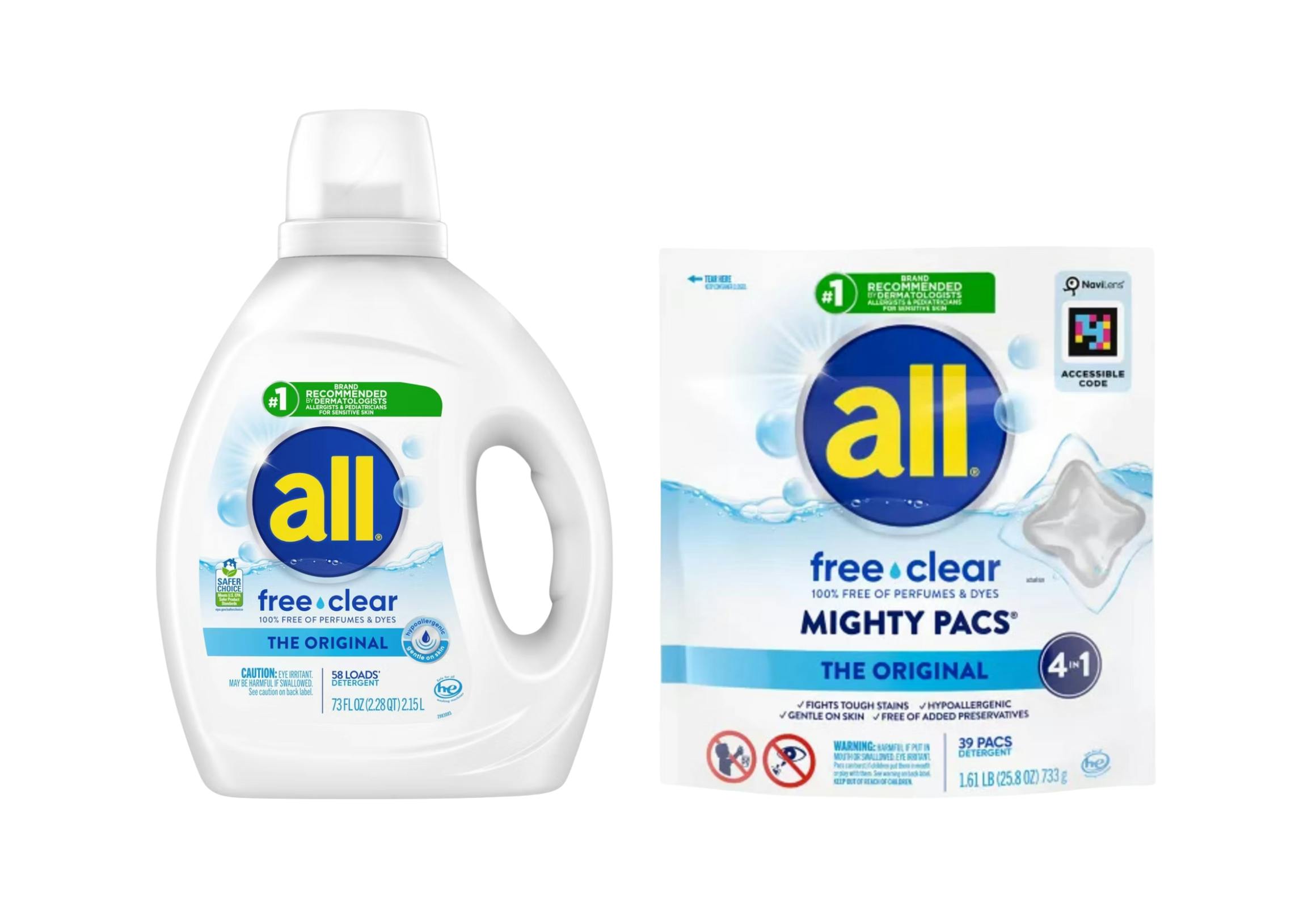 2 All Free Clear Detergents