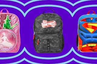 Wicked, Fortnite, and Superman backpacks