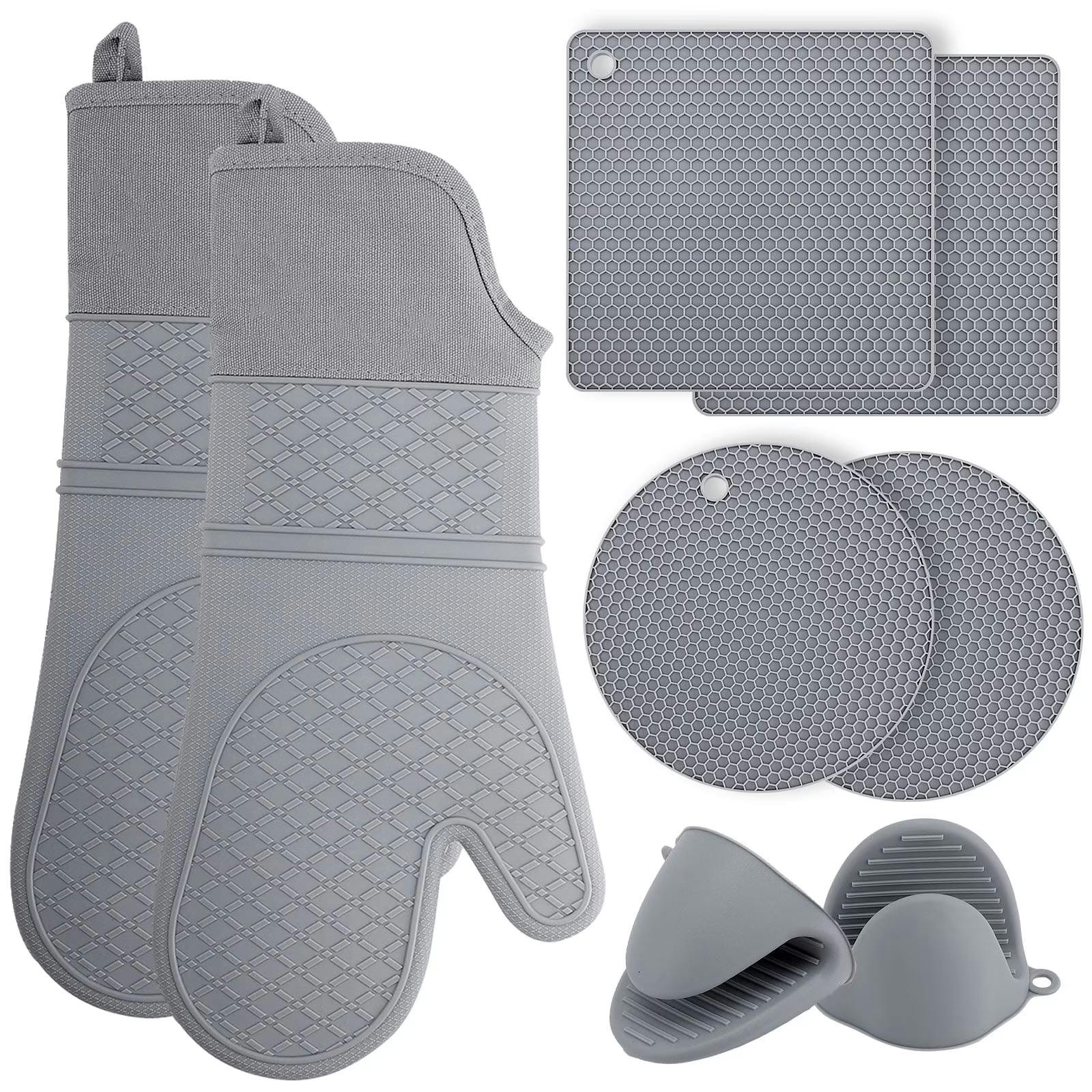 Silicone Oven Mitt Set