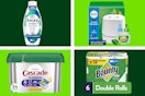 proctor and gamble product collage featuring bounty, downy, febreze, and cascade