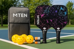 USAPA-Approved Fiberglass Pickleball Set, Only $29.98 on Amazon (Reg. $50) card image