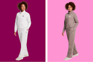 2 reebok sweatpants side by side