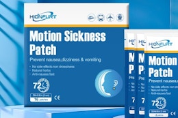 motion sickness patches on a table