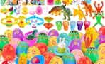 45 Plastic Easters Egg+55 Easter Egg Fillers Toys, Easter Eggs Filled, Easter Basket Stuffers