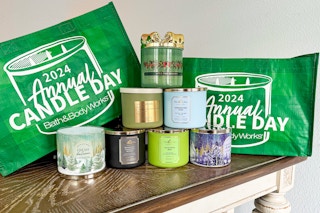 bath and body works candle day bags with candles