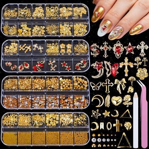 Gold Nail Charms Kit