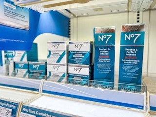 area shot of no7 skincare