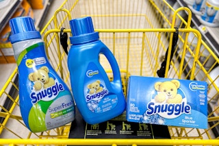 snuggle products in a cart at dollar general