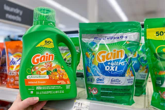 Large Gain Laundry Detergent and Flings, Only $4.49 Each at Walgreens  card image