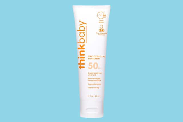Thinkbaby SPF 50+ Baby Sunscreen, as Low as $7.79 on Amazon card image