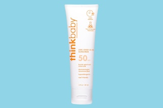 thinkbaby sunscreen on blue template