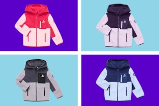 4 colors of the Reebok Polar Fleece Jacket for toddlers