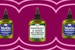 Hair Growth Oil With Rosemary, Mint, and Biotin, as Low as $7 on Amazon card image