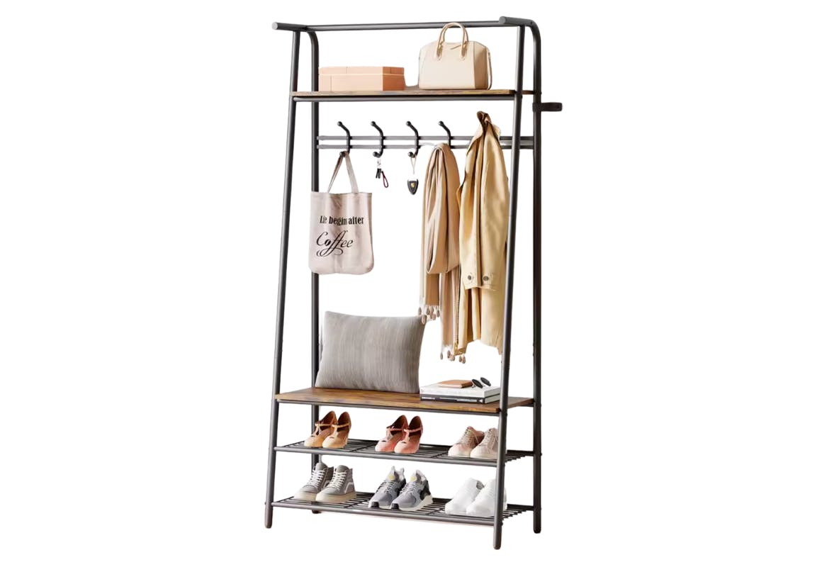 Hall Tree Entryway Rack
