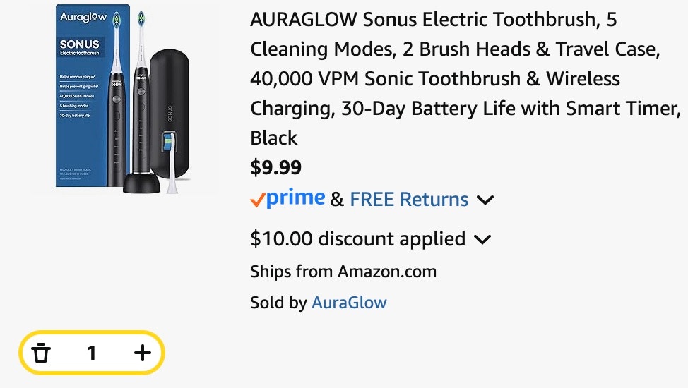 auraglow toothbrush
