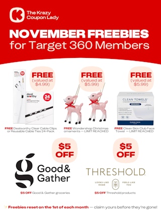 November Freebies for Target 360 Members