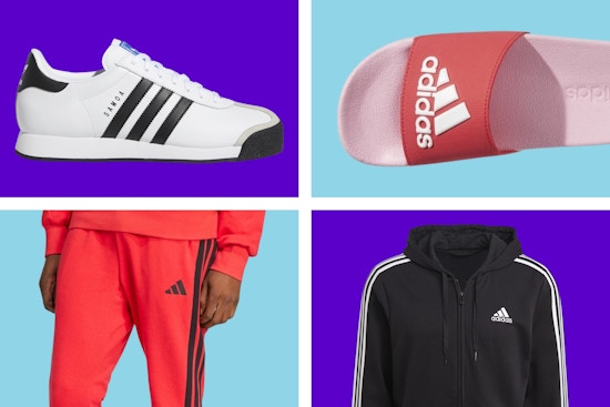 Huge Savings on Adidas for the Fam: $8 Kids' Slides, $13 Men's Pants, and More