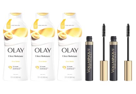 3 Olay + 2 L'Oreal Products