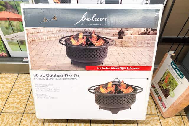 Belavi Outdoor Fire Pit, Only $49.99 at Aldi card image