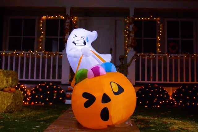 5-Foot Halloween Inflatable Ghost, Only $23.99 After Amazon Coupon card image
