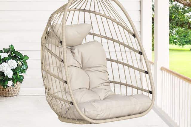 Dakota Fields Porch Swing Egg Chair, Only $138 Shipped at Wayfair card image