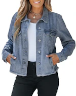 Women's Distressed Denim Jacket