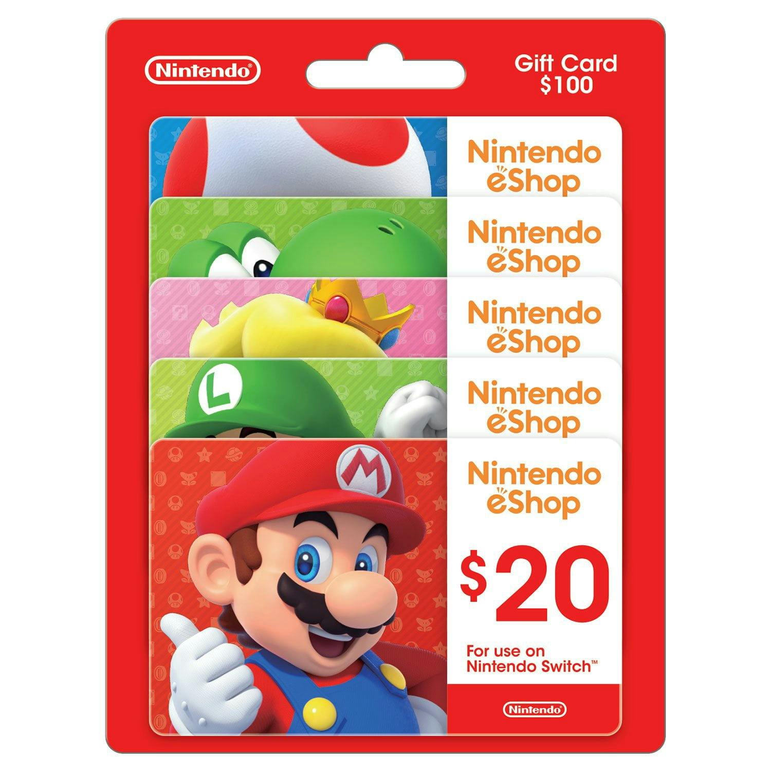 Nintendo Gift Card 5-Pack