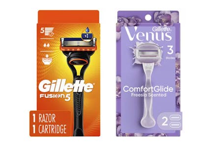 1 Gillette + 1 Venus Razors