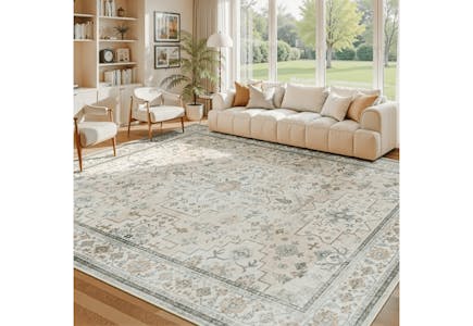 Farmhouse Washable Area Rug