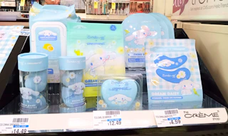 the creme shop cinnamoroll display in cvs