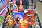 meijer groceries in shopping cart