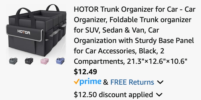 HOTOR Trunk Organizer for Car